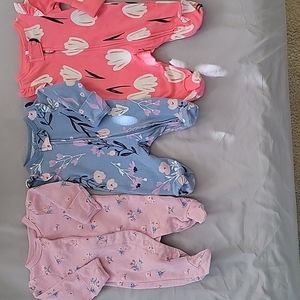 3 set of Carter's size preemie playsuit